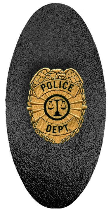 G5000 GD SH BK Police Badge Vertical PROOF